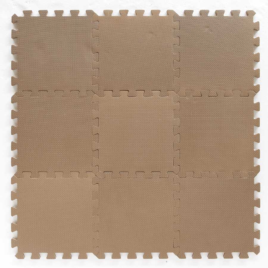 Baby Dan Baby Dan hrací podložka puzzle Brown 90x90 cm" "Barva:hnědé|Počet kusů:9|