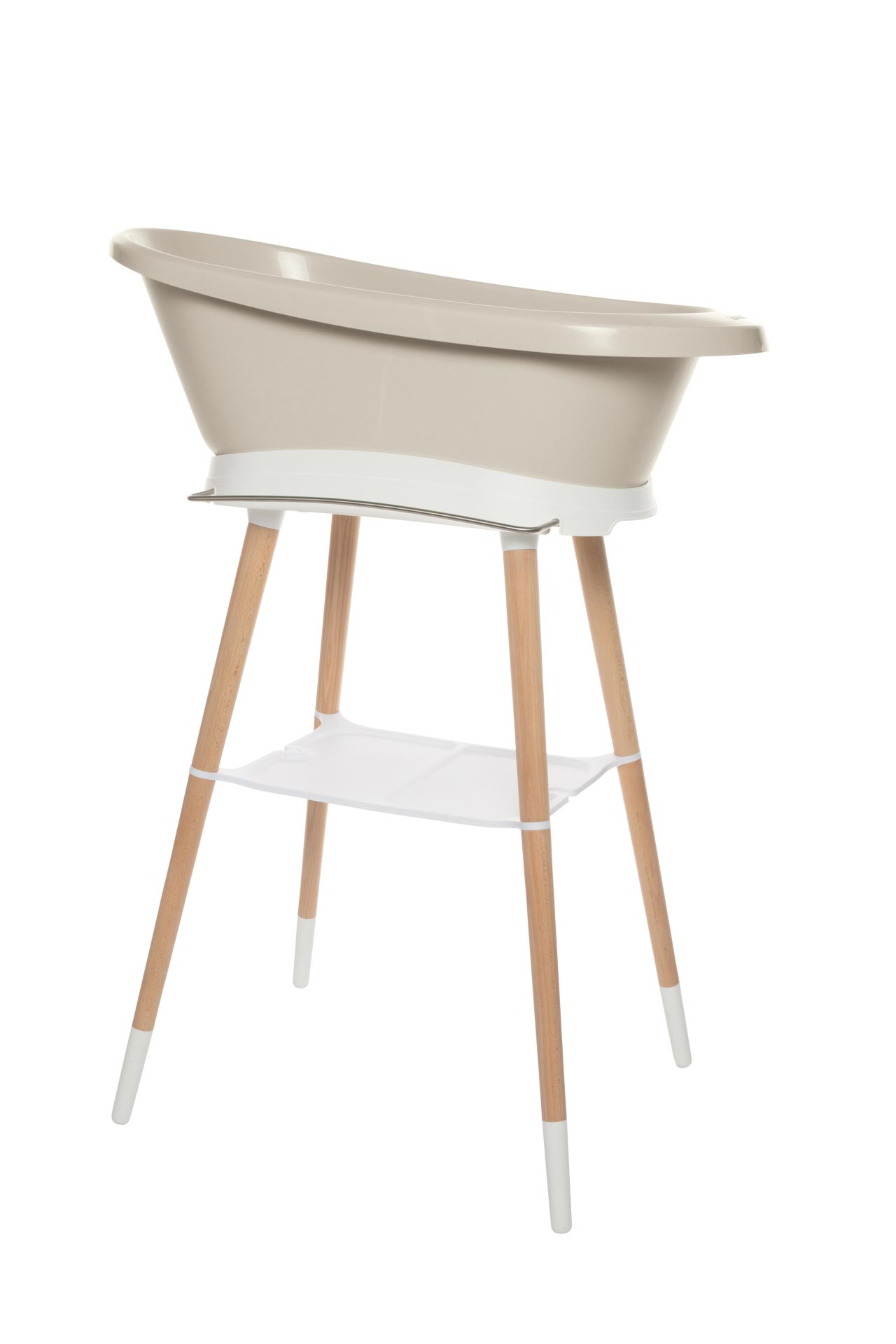 Bebe-Jou Sada vaničky Sense Taupe a stojanu Sense White" "Barva:béžové|Druh:koupací sada|Vzor:Taupe|