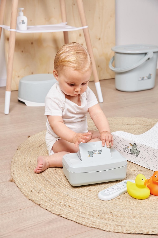 Bebe-Jou Sada vaničky Sense Sepp a stojanu Sense White" "Barva:mentolové|Druh:koupací sada|Vzor:Sepp Sky Green|