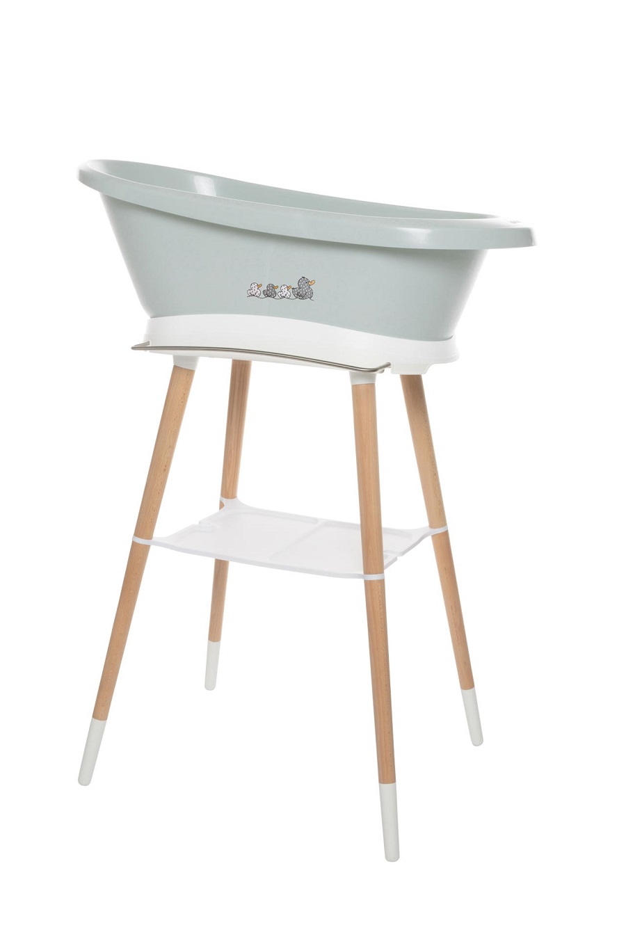 Bebe-Jou Sada vaničky Sense Sepp a stojanu Sense White" "Barva:mentolové|Druh:koupací sada|Vzor:Sepp Sky Green|