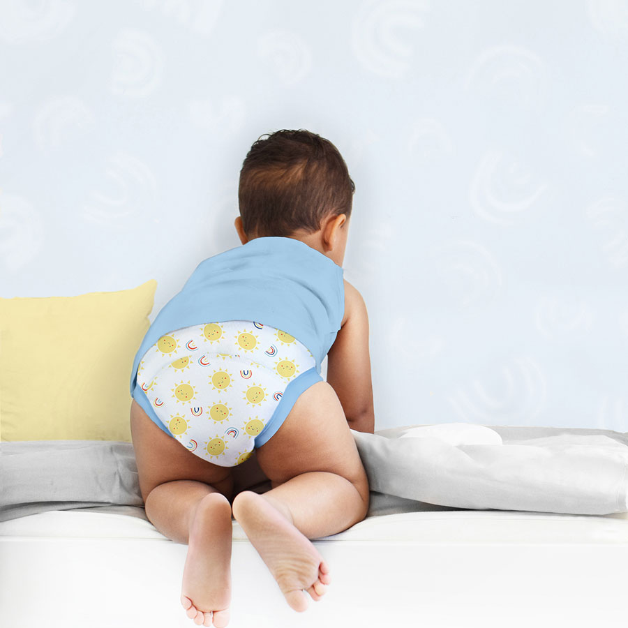 Bambino Mio Bambino Mio učící plenky 18-24 měsíců Sunny Days" "Druh:učící|Typ:kalhotkové|Vzor:Sunny Days|Zapínání:natahovací|