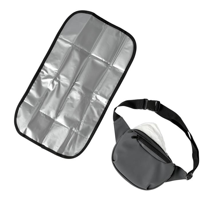 Baby Dan On-the-go Bag Grey,přebalovací crossbody taška" "Barva:šedé|Druh:tašky|Požadované vlastnosti:Lze připevnit ke kočárku|