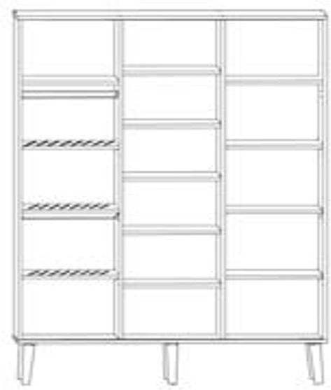 Faktum Skříň třídílná Faktum Peak Natural" "Hloubka:58 cm|Požadované vlastnosti:Dětské|Skříňové dveře:posuvné|Šířka:143 cm|Výška:196 cm|