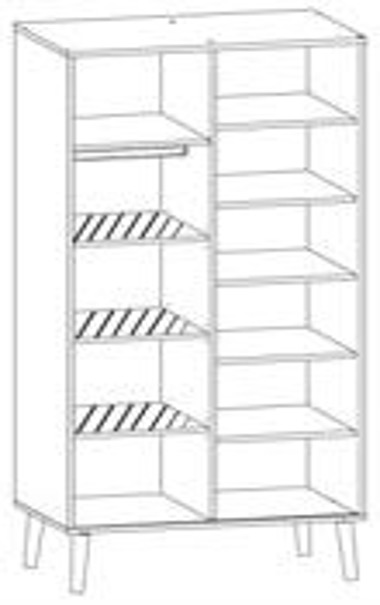 Faktum Skříň dvoudílná Faktum Peak Natural" "Hloubka:58 cm|Požadované vlastnosti:Dětské|Skříňové dveře:posuvné|Šířka:96 cm|Výška:196 cm|