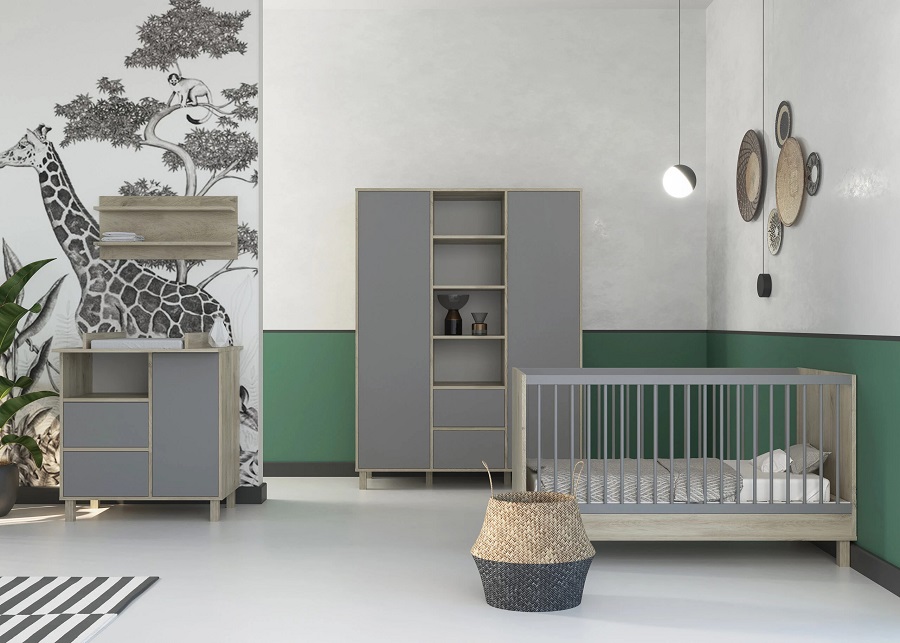 Faktum Postýlka Faktum Wing Grey 60x120 cm" "Barva:šedé|Hmotnost:25 kg|Materiál:laminátové, dřevěné|Požadované vlastnosti:Polohovací|Výrobce:Faktum|Výška:82 cm|