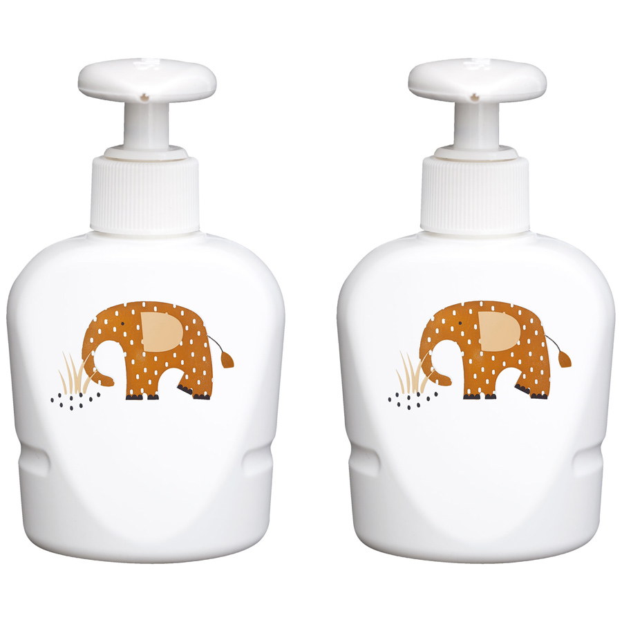 Bebe-Jou Sada 2 dávkovačů pro termovaničku Bébé-Jou Steppe" "Barva:béžové|Materiál:plastové|Objem:200 ml|Volně stojící:ano|Vzor:Steppe|