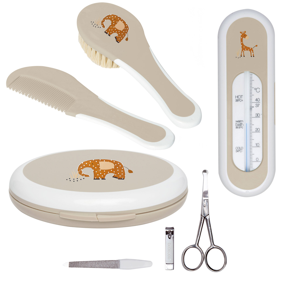 Bebe-Jou Dárková sada Bébé-Jou Steppe" "Barva:hnědé|Druh:sada kosmetických pomůcek|Použití:pro kojence|Vzor:Steppe|