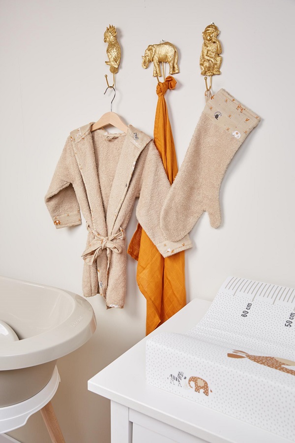 Bebe-Jou Župánek Bébé-Jou Steppe" "Barva:oranžové|Druh:Dětské župany|Materiál:100% bavlna|Výrobce:Bébé-jou|Vzor:Steppe|