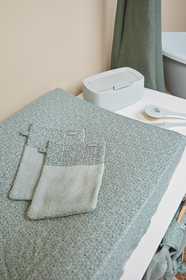 Bebe-Jou Box na ubrousky Bébé-Jou Sepp Silk" "Barva:zelené|Druh:pouzdra na ubrousky|Použití:pro kojence|Vzor:Sepp Sky Green|