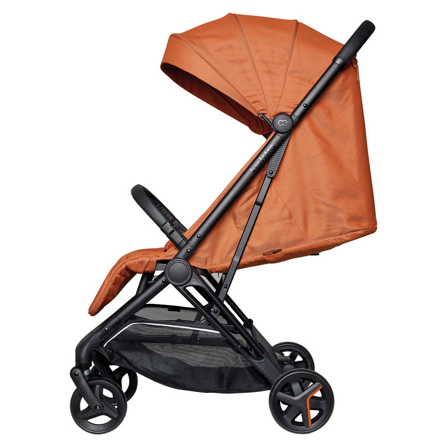 Koelstra Koelstra kompaktní sportovní kočárek Re-Act 2026 Copper" "Barva:cihlově červené|Nosnost:22 kg|Požadované vlastnosti:S odpružením|Průměr předních kol:140 mm|Průměr zadních kol:160 mm|Typ:Sportovní|