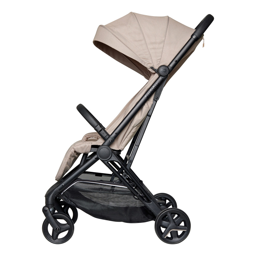 Koelstra Koelstra kompaktní sportovní kočárek Re-Act 2026 Stylish Taupe" "Barva:béžové|Nosnost:22 kg|Požadované vlastnosti:S odpružením|Průměr předních kol:140 mm|Průměr zadních kol:160 mm|Typ:Sportovní|