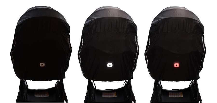 Baby Dan BabyDan pláštěnka pro hluboký kočárek s LED osvětlením" "Barva:tmavěšedé|Druh kočárku:hluboké|