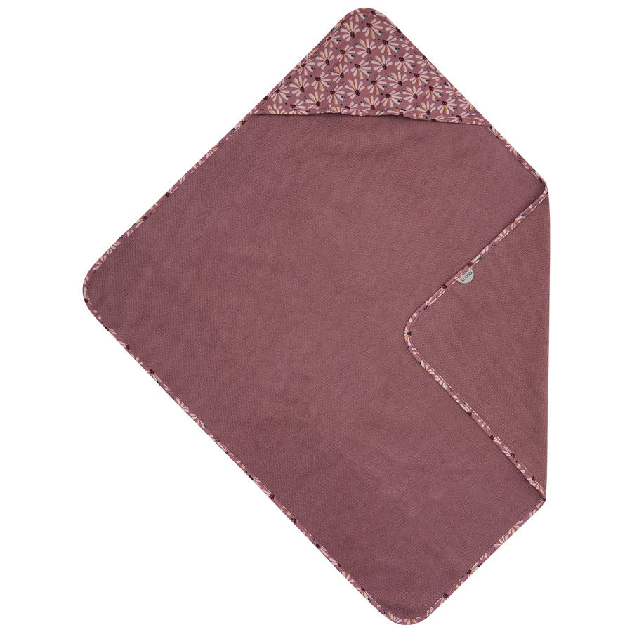 LUMA Dětská froté osuška s kapucí LUMA Flowerfever" "Barva:růžové|Požadované vlastnosti:Dětské|Velikost ručníku:Osušky|Vzor:Flowerfever|Značka:LUMA|