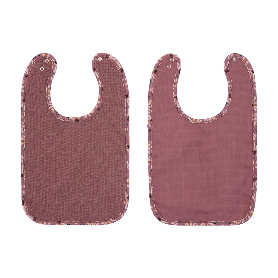 LUMA Bryndáčky Luma - Flowerfever, 2ks" "Barva:růžové|Druh:Bryndáky|Vzor:Flowerfever|Zapínání:baby patent|Značka:LUMA|