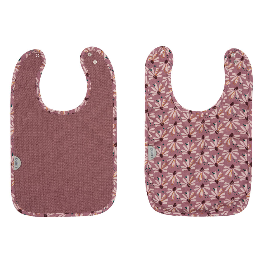 LUMA Bryndáčky Luma - Flowerfever, 2ks" "Barva:růžové|Druh:Bryndáky|Vzor:Flowerfever|Zapínání:baby patent|Značka:LUMA|