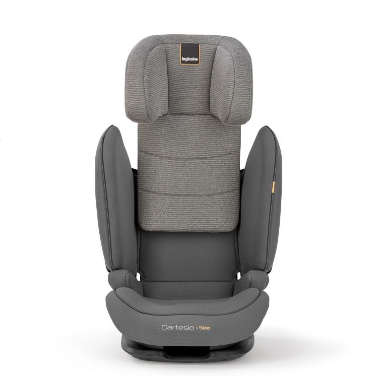 Inglesina Inglesina Cartesio I-Size 2026 Stone Grey" "Barva:šedé|ISOFIX:ANO|Nastavitelná výška opěrky hlavy:ano|Odpovídá normě:ECE R129 i-Size|Orientace:po směru jízdy|Polohování:ano|Snímatelný a prací potah:ano|Věková kategorie:3-12|Výškově nastavitelné 