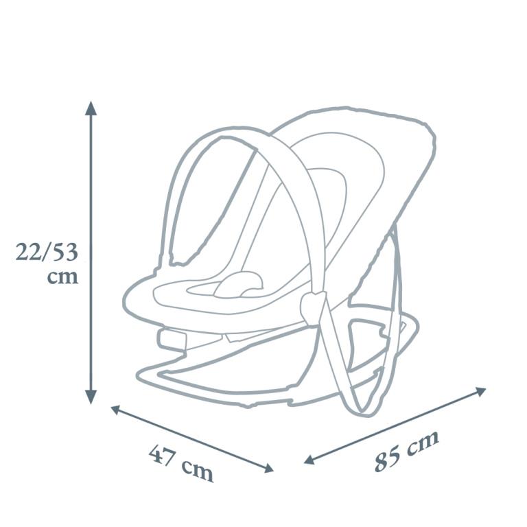 Inglesina Inglesina hudební lehátko Element Paper Blue" "Barva:modré|Eko:ano|Nosnost:9 kg|Požadované vlastnosti:Nastavitelné|Určení:pro kluky i holky|