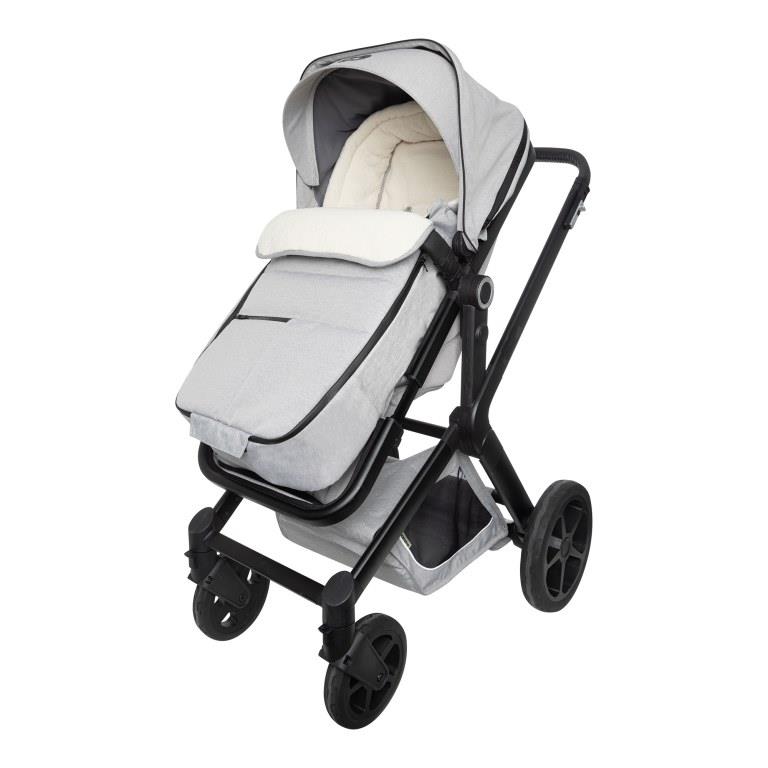 Koelstra Koelstra fusak pro Next Soft Grey Melange" "Barva:šedé|Délka:90|Druh:zimní|Materiál:polyester|Prošívaný:ano|Typ zapínání:pojízdné zipy|Umístění fusaku:do kočárku|