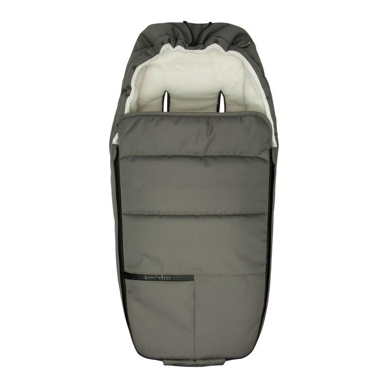 Koelstra Koelstra fusak pro Next Stone Green" "Barva:zelené|Délka:90|Druh:zimní|Materiál:polyester|Prošívaný:ano|Typ zapínání:pojízdné zipy|Umístění fusaku:do kočárku|