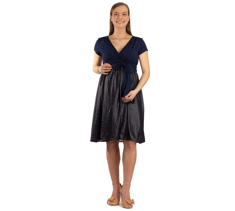 Těhotenské společenské šaty Rialto Labelle tmavě modré 0466 Dámská velikost: 38