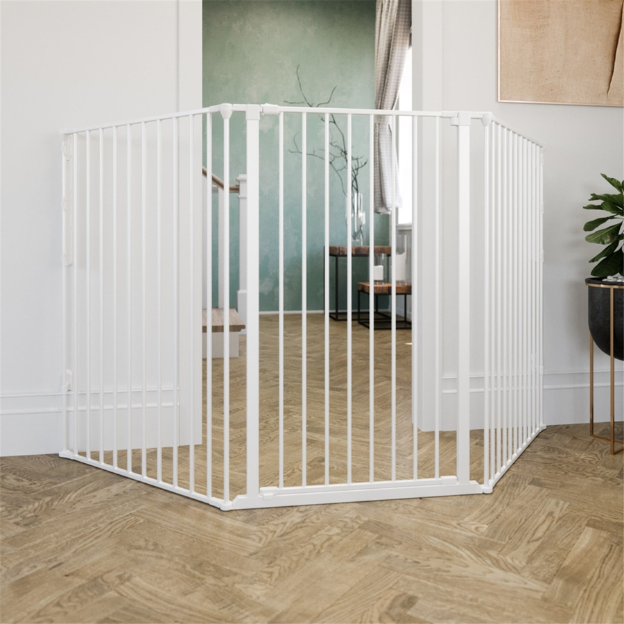 DogSpace DogSpace Rocky L extra vysoká (105cm) prostorová zábrana, bílá" "Barva:bílé|Typ:zábrany|