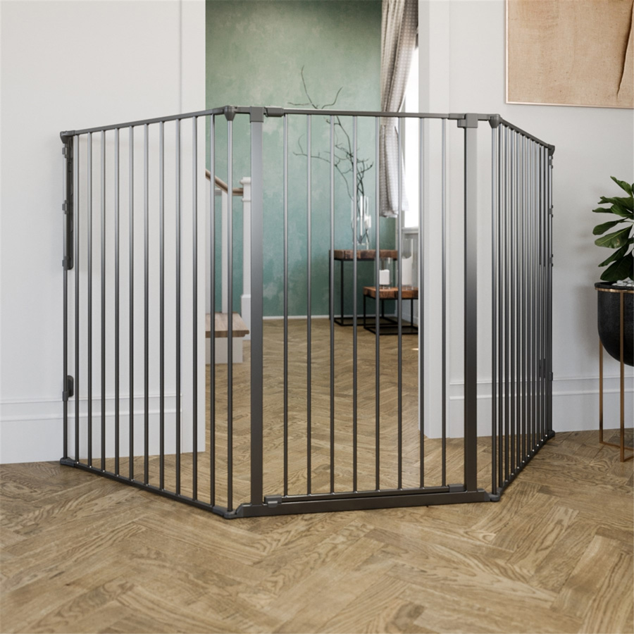 DogSpace DogSpace Rocky L extra vysoká (105cm) prostorová zábrana, černá" "Barva:černé|Typ:zábrany|