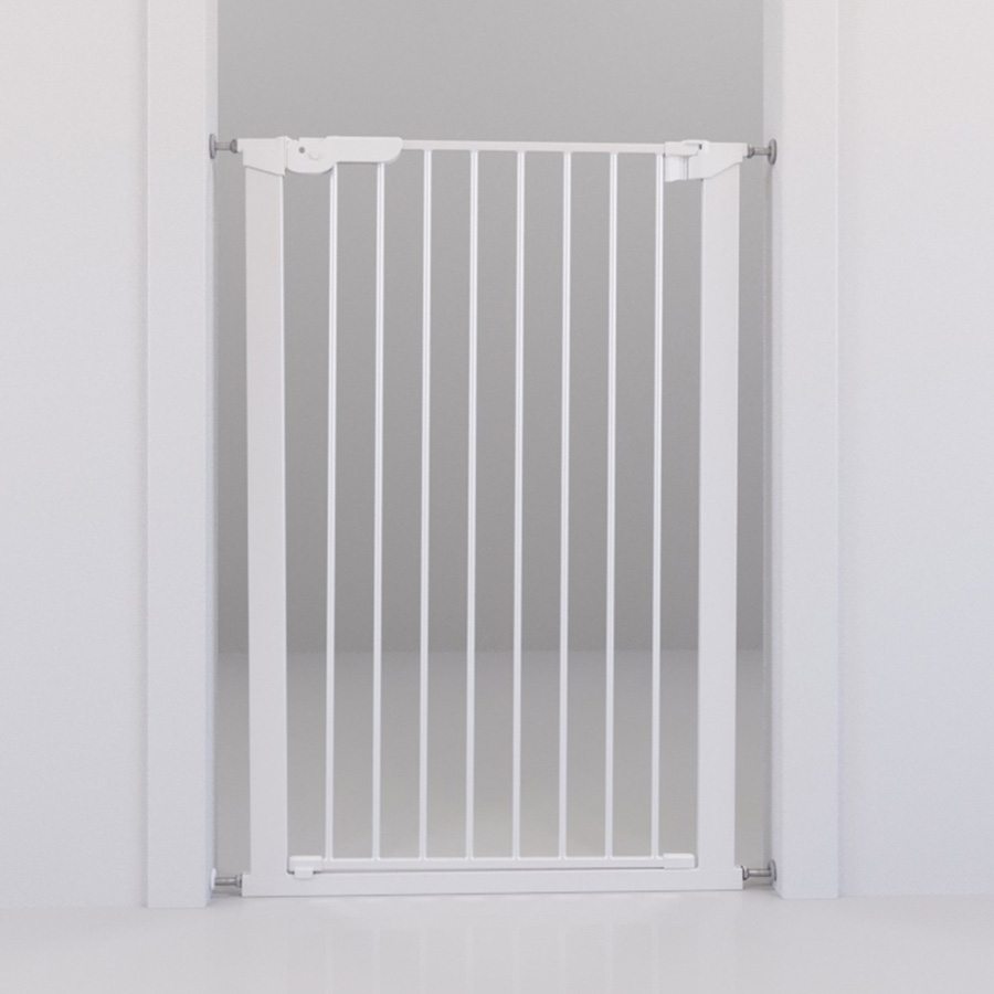 DogSpace DogSpace Bonie tlaková extra vysoká branka 105 cm, kovová, bílá" "Barva:bílé|Typ:zábrany|