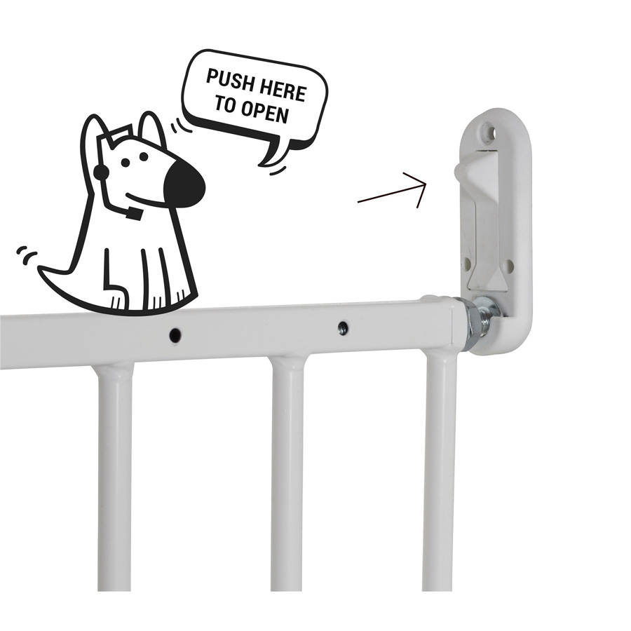 DogSpace DogSpace Lucky prodlužovací brána, kovová bílá" "Barva:bílé|Typ:zábrany|