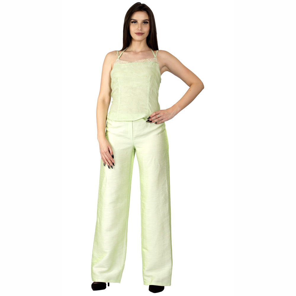 Rialto Dámské letní kalhoty se lnem Givry zelené 0029 Dámská velikost: 46