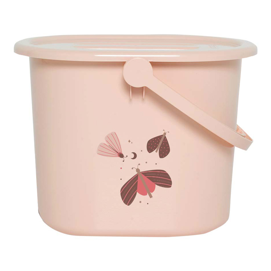 Bebe-Jou Kyblík na pleny s víkem Bébé-Jou Sweet Butterfly" "Barva:růžové|Druh:kyblíky|Objem:14|Výška:26|Vzor:Sweet Butterfly|