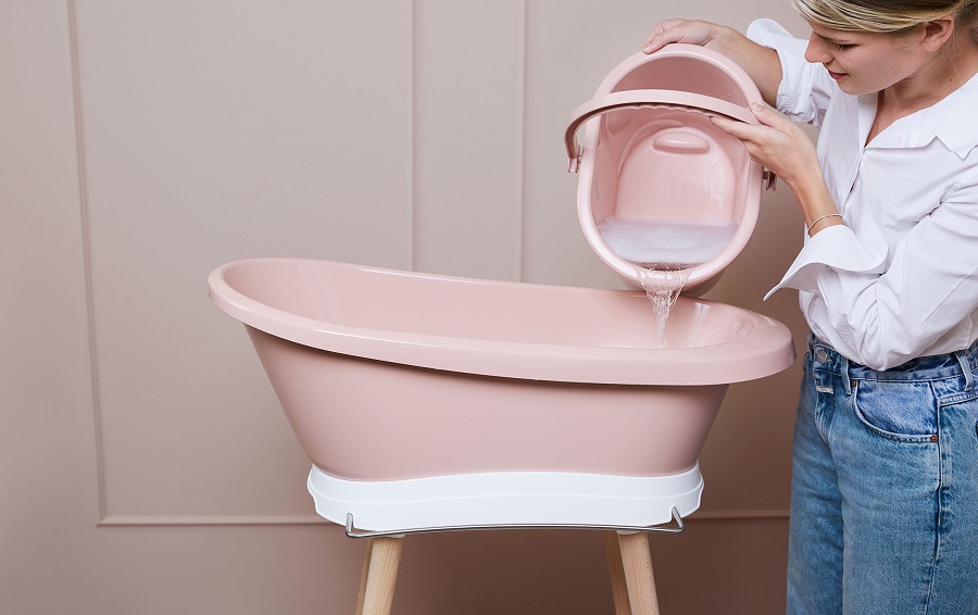 Bebe-Jou Digitální koupací sada Bébé-jou Sense Plus 8 dílná Pale Pink" "Barva:růžové|Druh:koupací sada|Vzor:Sweet Butterfly|