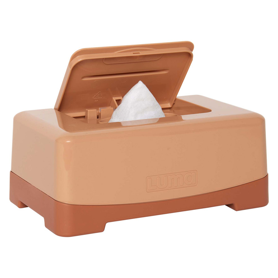 LUMA Box na vlhčené ubrousky LUMA Spiced Copper" "Barva:růžové|Druh:Kosmetické pomůcky|Rozměry:21x12,9x9,3 cm|Typ:pro kojence|Vzor:Spiced Copper|