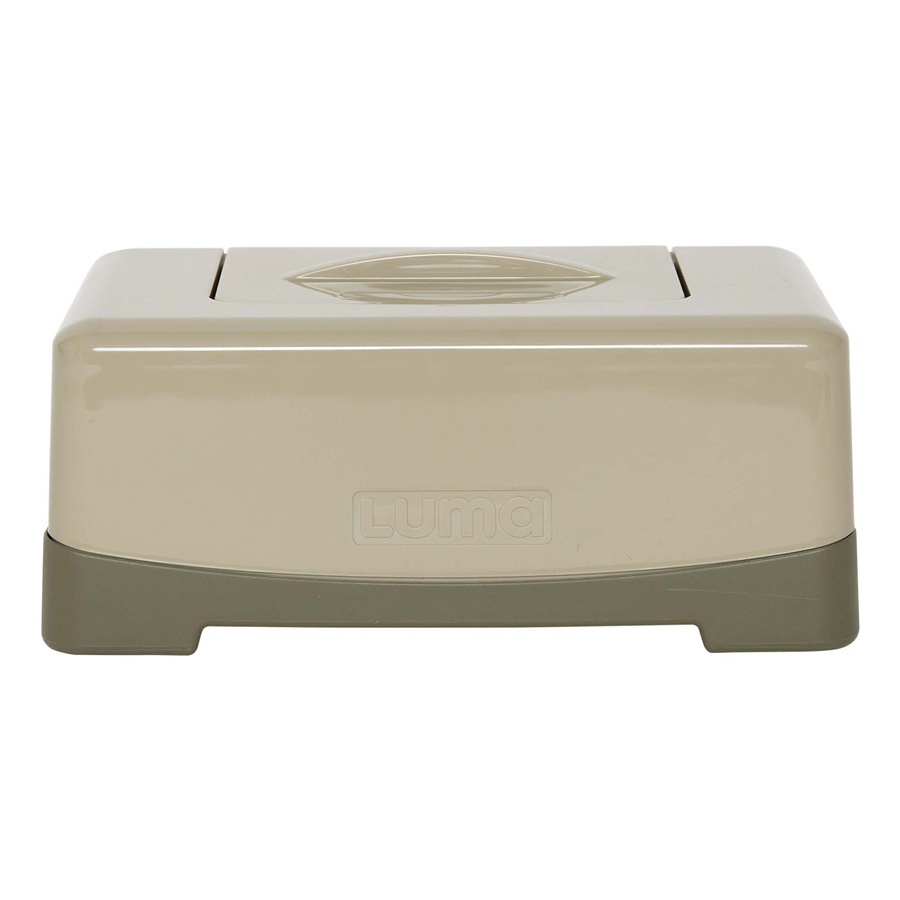 LUMA Box na vlhčené ubrousky LUMA Olive Green" "Barva:zelené|Druh:pouzdra na ubrousky|Rozměry:21x12,9x9,3 cm|Typ:pro kojence|Vzor:Olive Green|