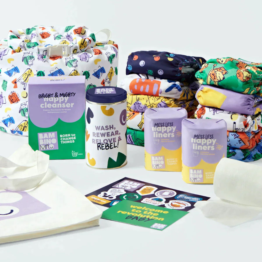 Bambino Mio Sada látkových plenek Little Rebel Bundle Bold" "Druh:látkové|Hmotnost dítěte:3 - 15 kg|Materiál:PUL|Požadované vlastnosti:Jednovelikostní|Typ:vše v jednom|Zapínání:na suchý zip|