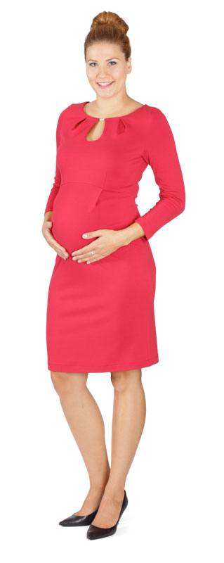 Těhotenské šaty Rialto Lecluse červené 0491 Dámská velikost: 38