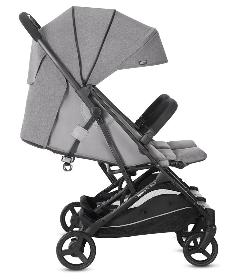 Inglesina Inglesina Twin Sketch 2025 Grey" "Barva:šedé|Počet dětí:dvojčata/sourozenci|Požadované vlastnosti:Zatáčecí kola|Typ:Sportovní|