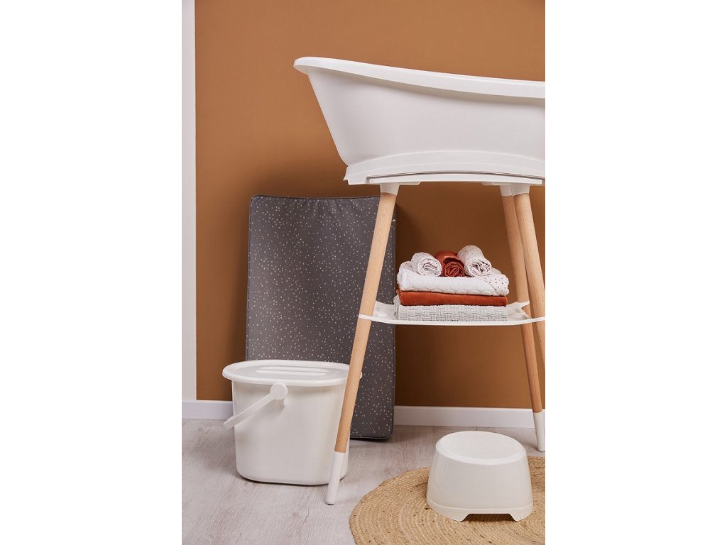 Bebe-Jou Sada vaničky Sense White a stojanu Sense" "Barva:bílé|Druh:koupací sada|Vzor:White|