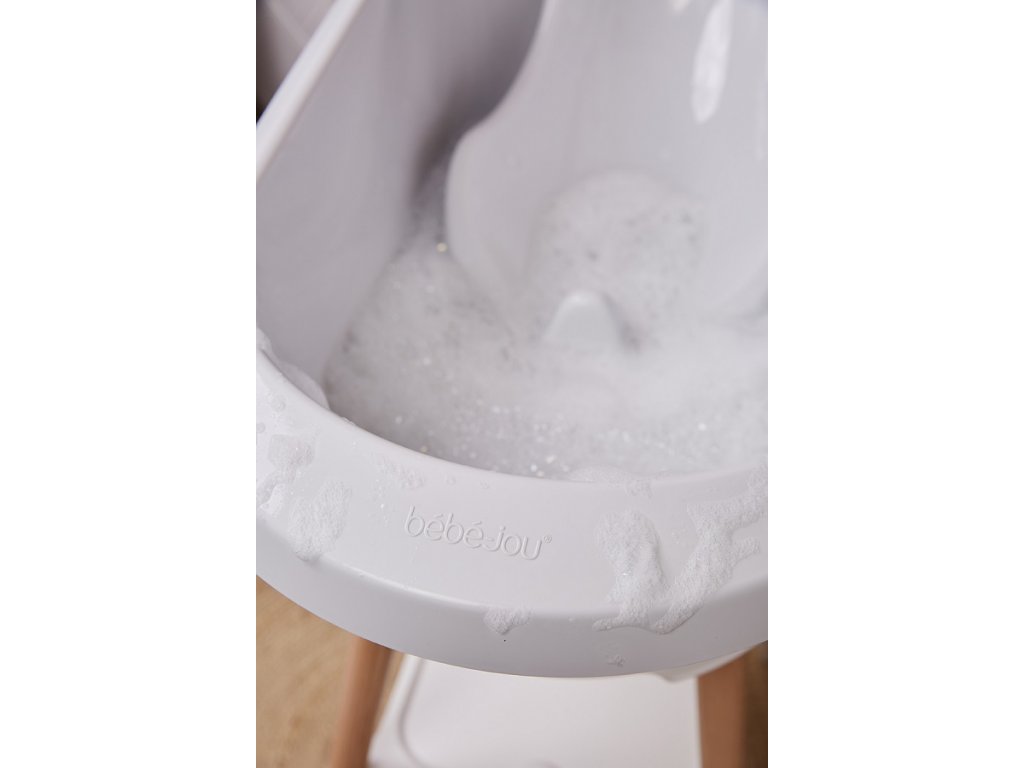 Bebe-Jou Sada vaničky Sense Light Grey a stojanu Sense White" "Barva:šedé|Druh:koupací sada|Vzor:Light Grey|