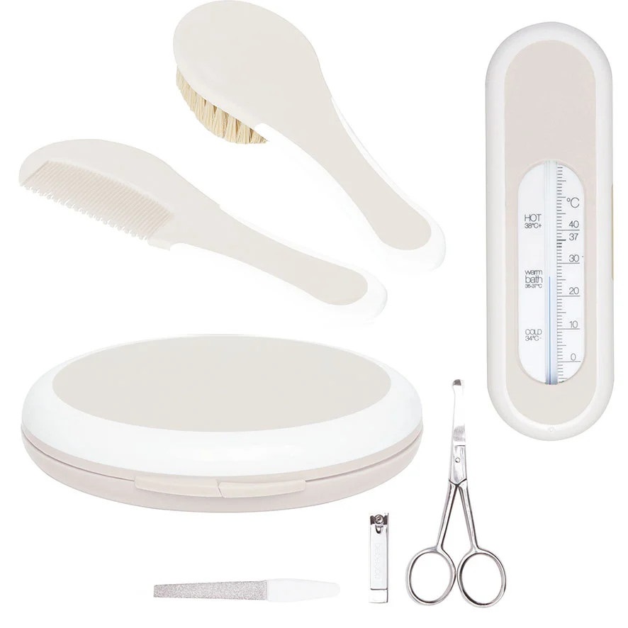 Bebe-Jou Dárková sada Bébé-Jou Light Oat" "Barva:krémové|Druh:sada kosmetických pomůcek|Použití:pro kojence|Vzor:Light Oat|