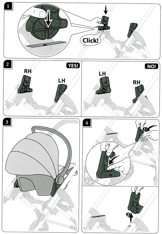 Inglesina Inglesina Adaptér na podvozek Electa od roku 2024 pro autosedačky Maxi-Cosi" "Typ:adaptéry|