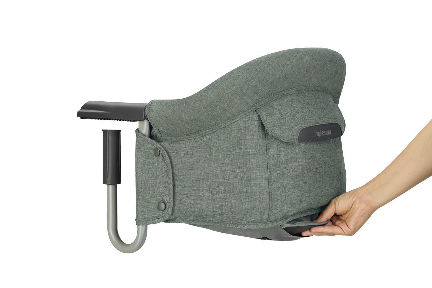 Inglesina Dětská skládací židlička Inglesina Fast Charcoal Grey" "Barva:šedé|Druh produktu:židličky|Nosnost:15 kg|Popruhy:ano|