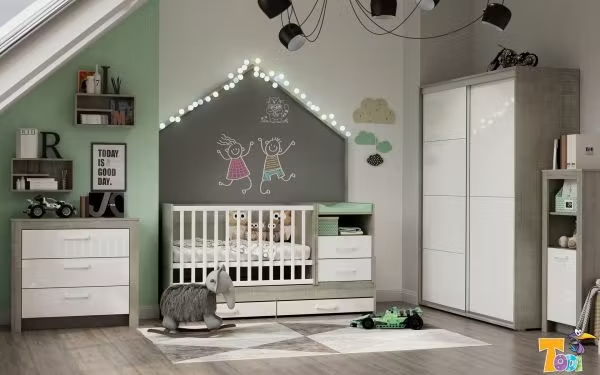 Todi Podstavec dub pod komodu Kombi postýlky Todi Cube