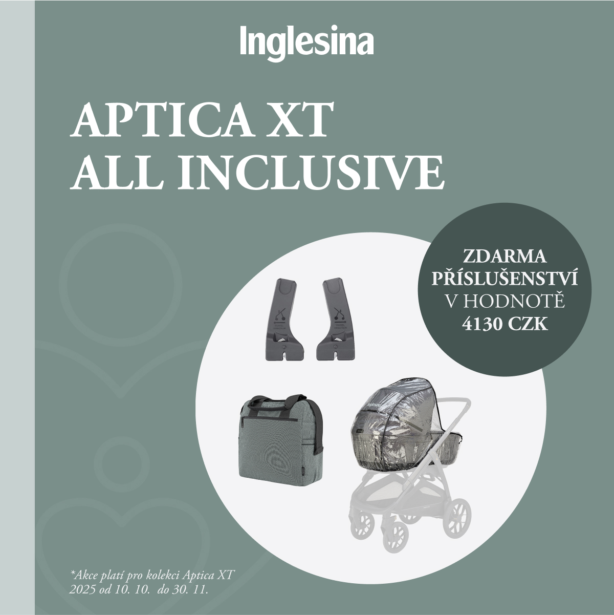 Inglesina Kočárek Inglesina Aptica XT Duo 2025 Magnet Grey" "Barva:šedé|Počet kol:čtyřkolové|Požadované vlastnosti:odpružení, Zatáčecí kola, Lze připevnit autosedačku|Průměr předních kol:21,4 cm|Průměr zadních kol:30,5 cm|Typ:kombinované|