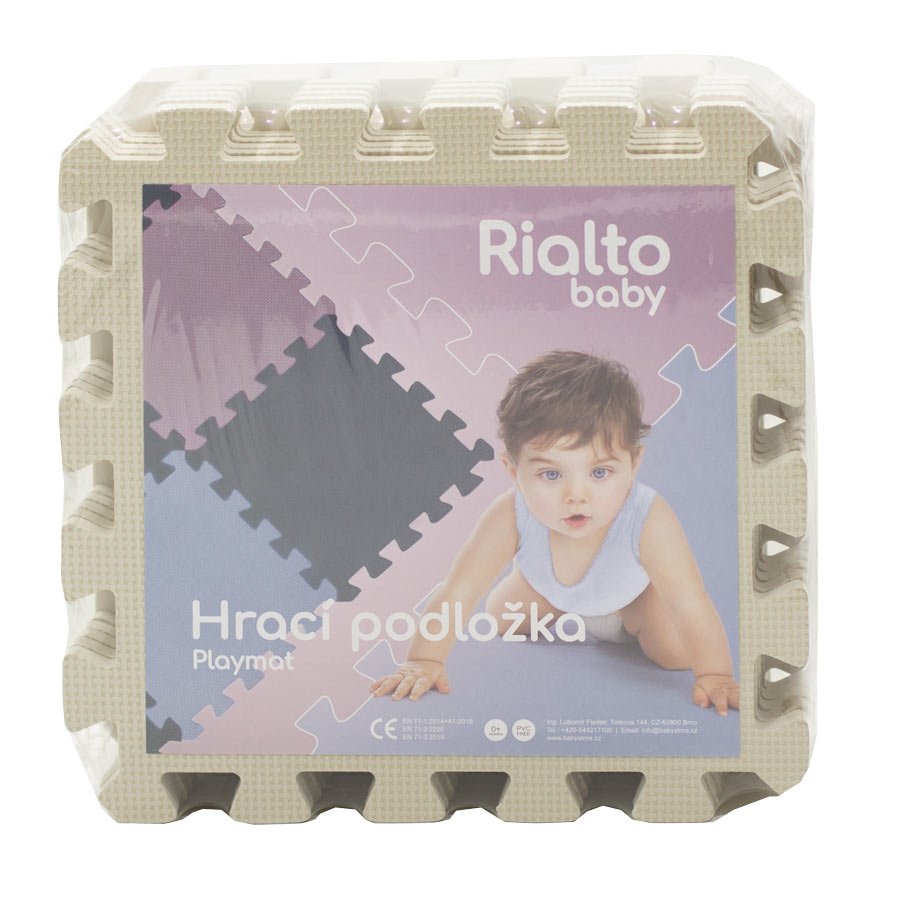Rialto Baby Hrací podložka puzzle Light Beige 90x90 cm" "Barva:béžové|Počet kusů:9|