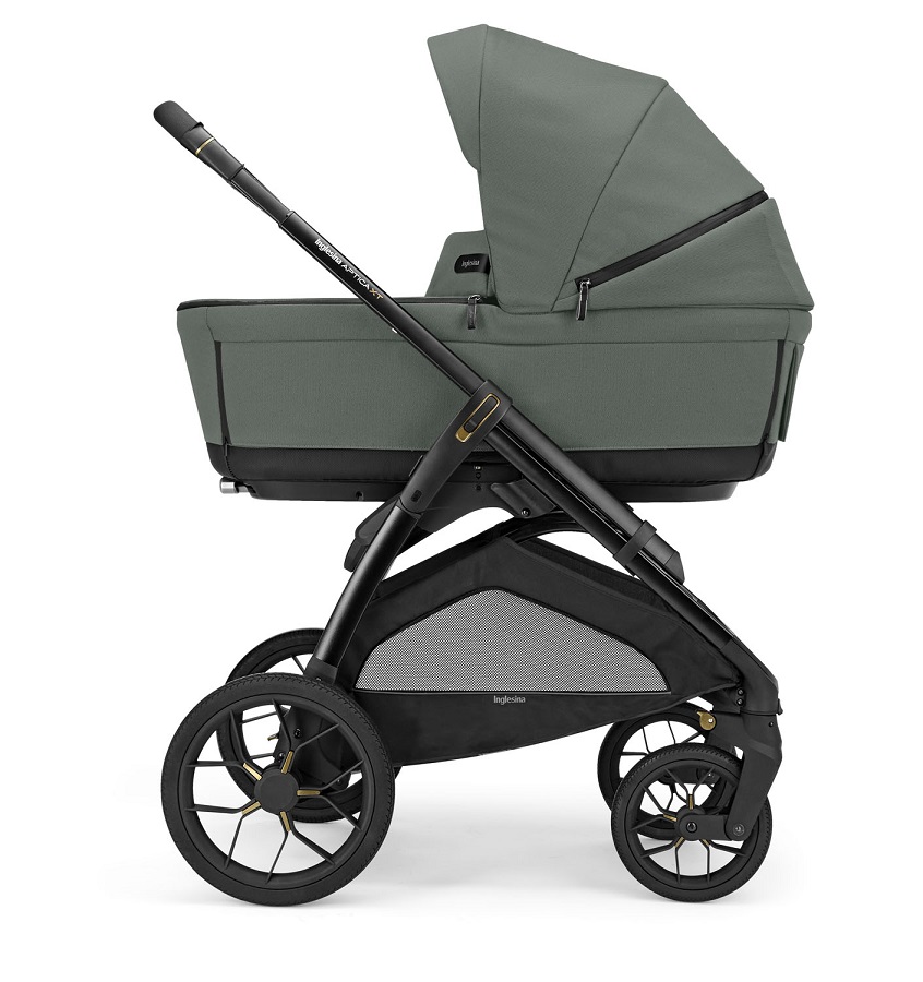 Inglesina Kočárek Inglesina Aptica XT Darwin 4v1 2025 Taiga Green" "Barva:zelené|Počet kol:čtyřkolové|Požadované vlastnosti:odpružení, Zatáčecí kola, Lze připevnit autosedačku|Typ:kombinované|