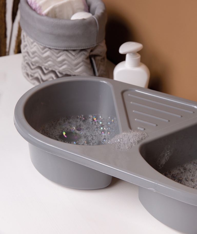 Bebe-Jou Mycí mísa Bébé-Jou Mellow Rose" "Barva:růžové|Vzor:White|