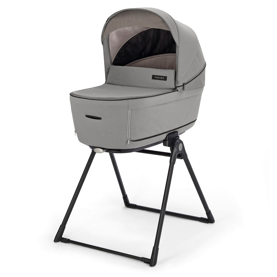 Inglesina Kočárek Inglesina Aptica Duo 2v1 2025 Platinum Grey" "Barva:šedé|Materiál:melange|Počet kol:čtyřkolové|Požadované vlastnosti:odpružení, Zatáčecí kola, Lze připevnit autosedačku|Typ:kombinované|