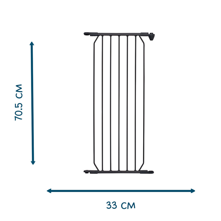 Baby Dan BabyDan 33 cm prodloužení pro CombiFit/ Carl, černá" "Barva:černé|Druh zábrany:prostorové zábrany|Materiál:kovové|Výrobce:BabyDan|