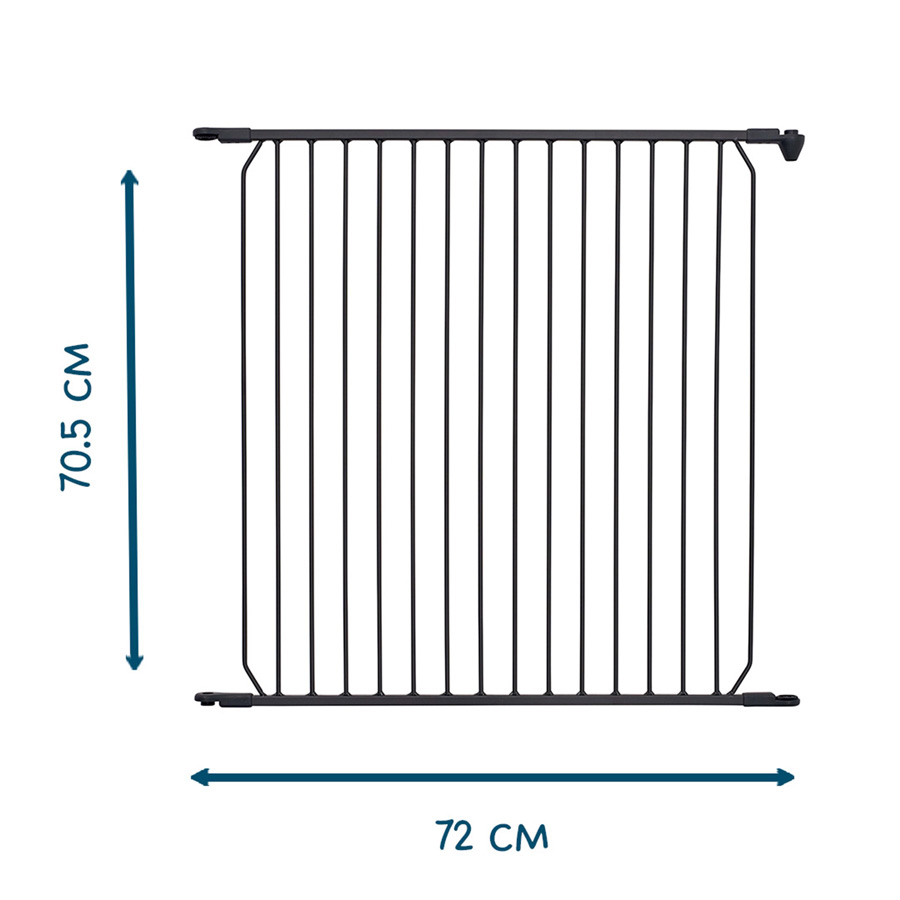 Baby Dan BabyDan 72 cm prodloužení pro CombiFit/ Carl, černá" "Barva:černé|Druh zábrany:prostorové zábrany|Materiál:kovové|Výrobce:BabyDan|