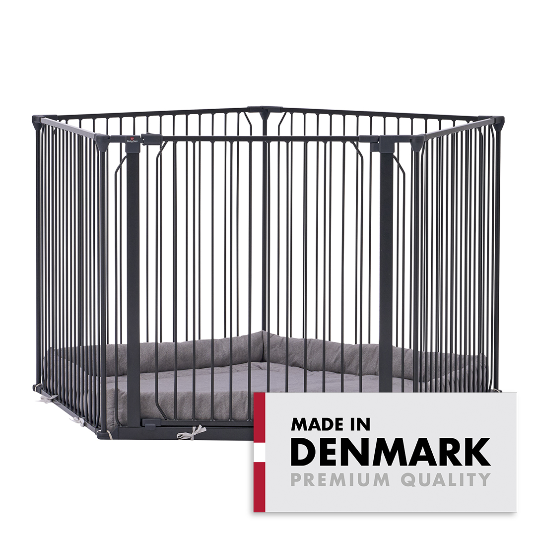 Baby Dan Univerzální ohrádka BabyDan CombiFit 5stranná ohrádka, černá" "Hmotnost:17 kg|Materiál:plast|Požadované vlastnosti:Skládací|Rozměr:100 × 100 cm|Výrobce:Baby Dan|Výška:70,5 cm|